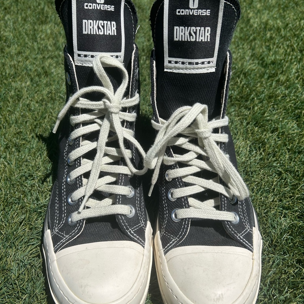 Converse DRKSTAR High Top Sneakers in Black and White - Picture 5 of 7